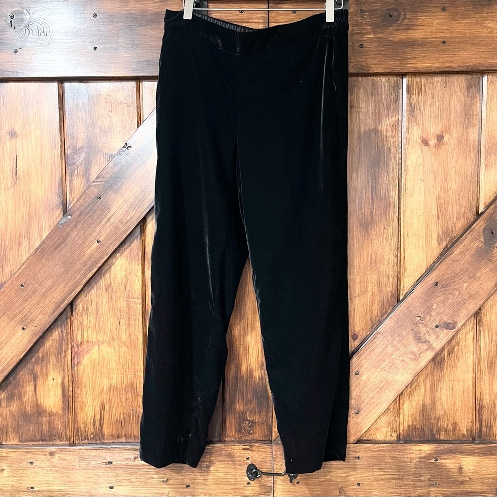 J. Crew Black Velvet Cropped Pants